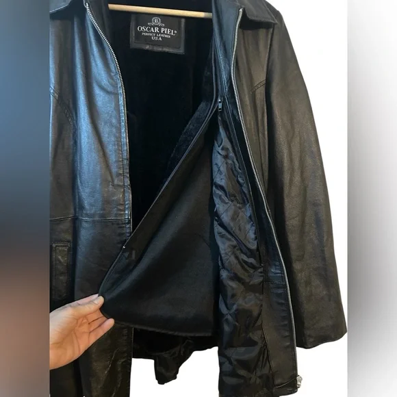 Genuine Leather Women’s Coat Oscar Piel Perfect Leather USA Mob Wife - Picture 5 of 11